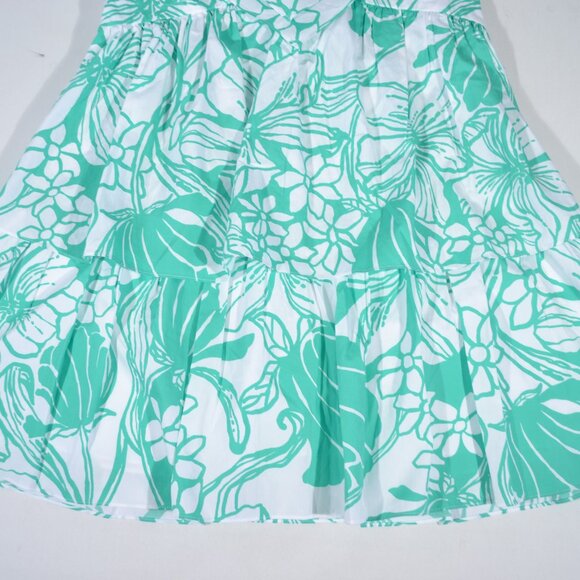 Lilly Pulitzer Tropical Green and White Mini Dress size 14 NWT - Picture 9 of 13